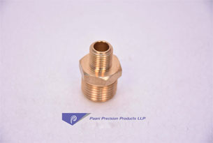 BRASS-HEX-REDUCING-NIPPLE | Paani Precision Products LLP.
