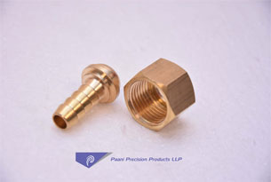 BRASS-HOSE-BARB-NUT-&-TAIL | Paani Precision Products LLP.